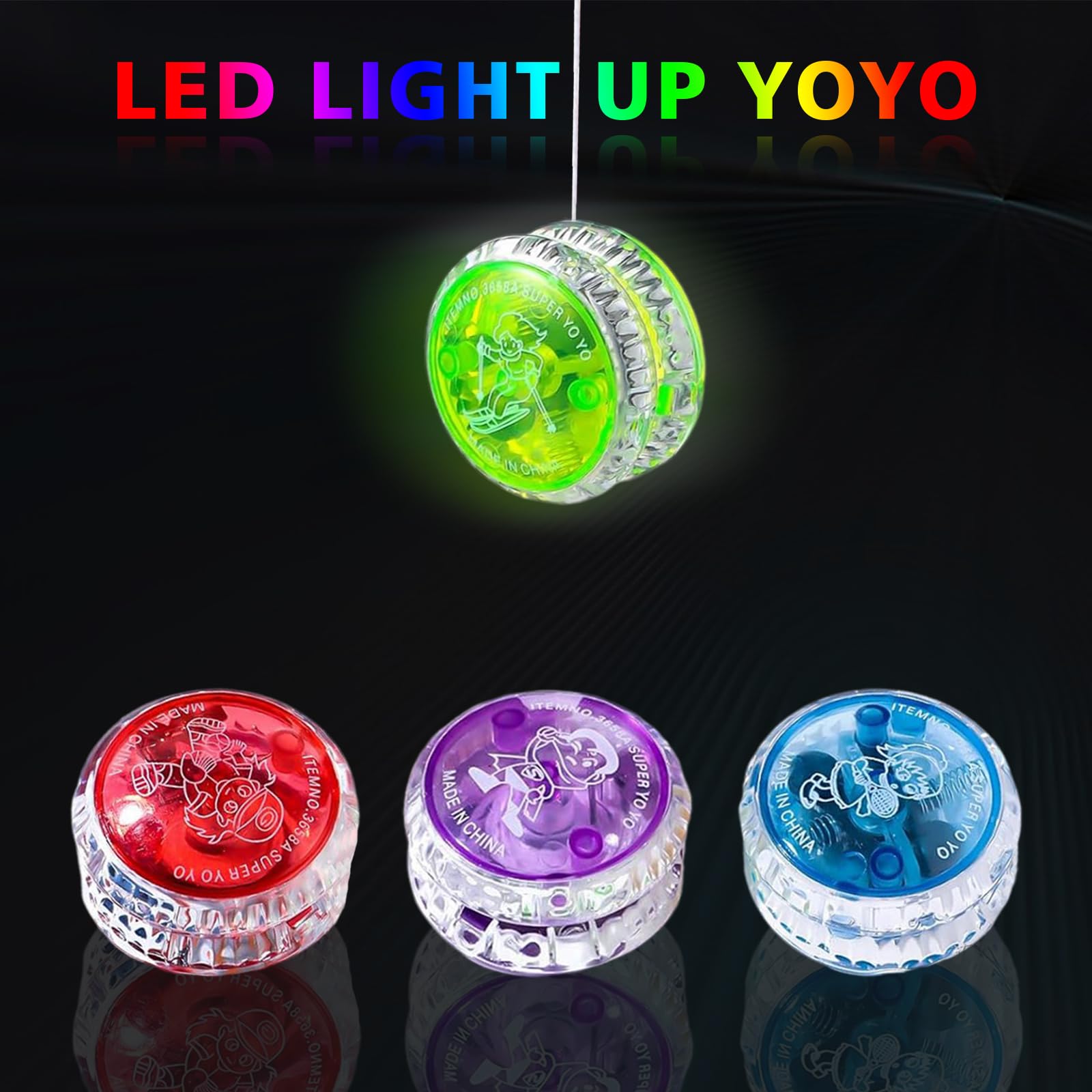 Pack of 8 JoJo Luminous Jo Jo for Children JoJo Toy Yoyo Yoyo with